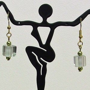 Venetian Cane Glass Earrings